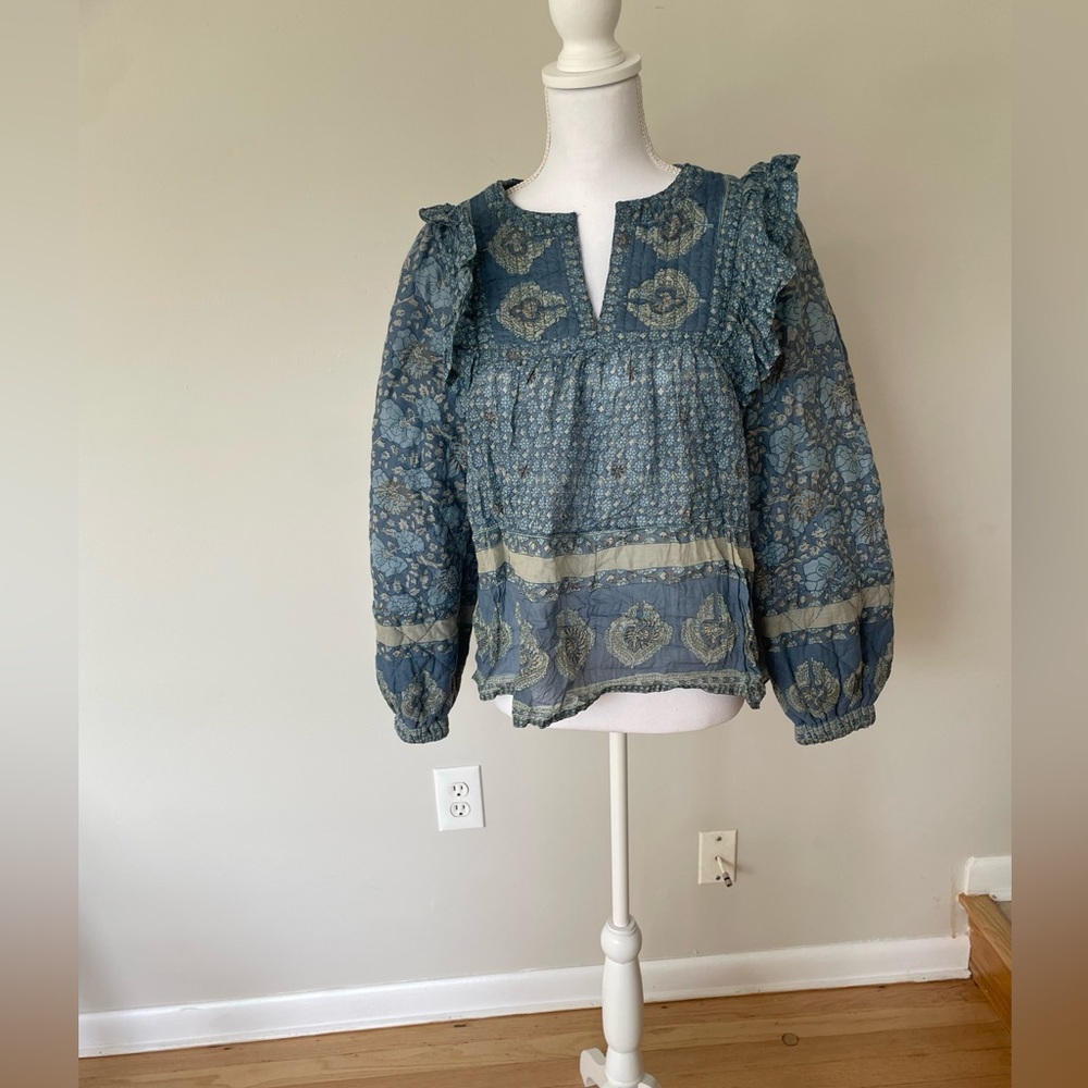Sea New York Blue Patterned Blouse